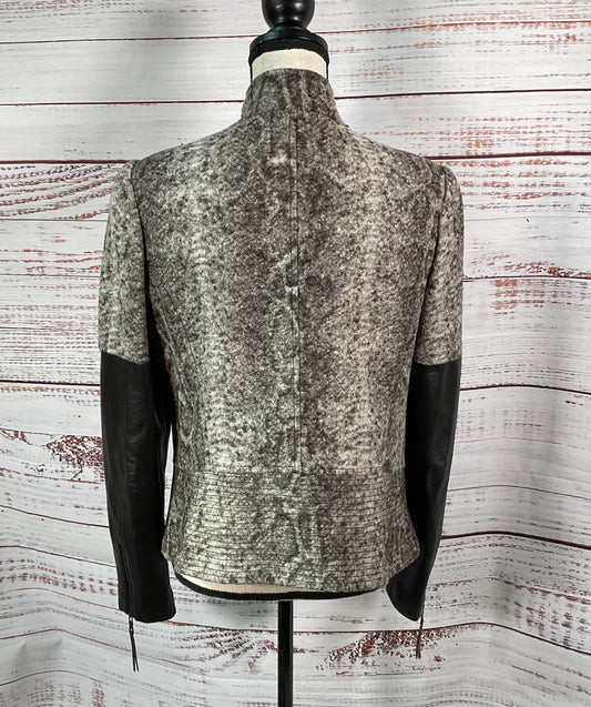 Ambiente Wool Blend Snakeskin Print Jacket Gray 12