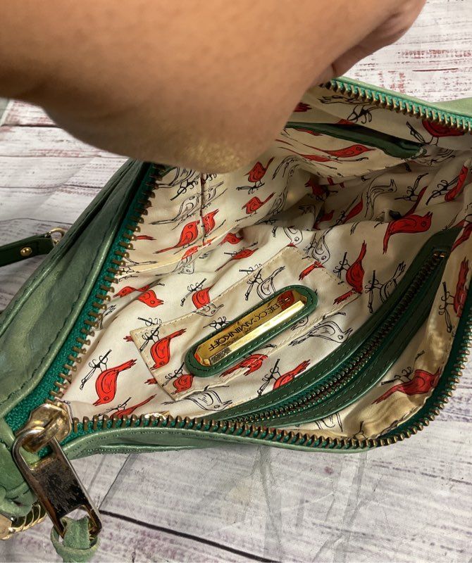 Rebecca Minkoff Women's Green Leather Mac Clutch Shoulder Bag
