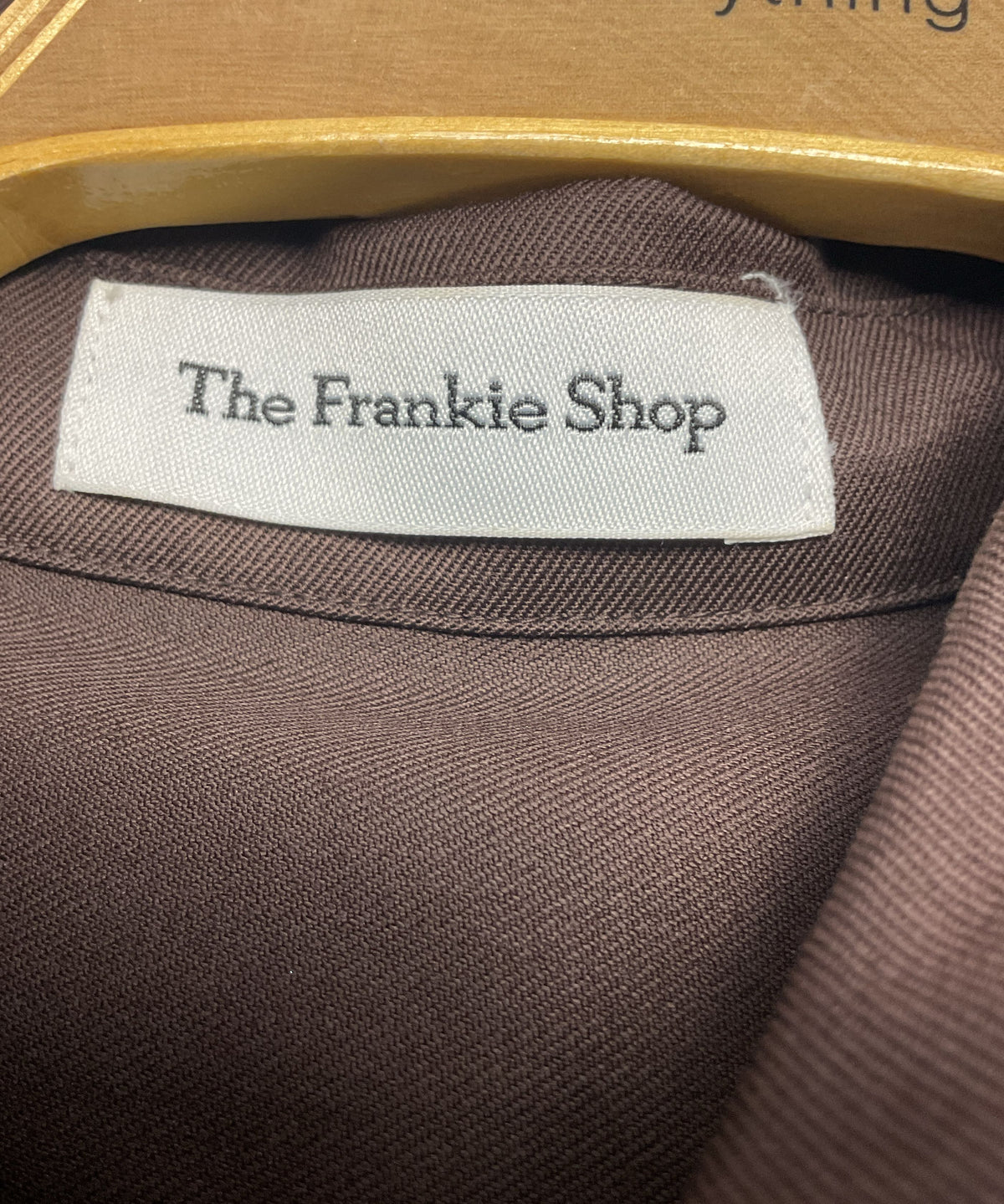 The Frankie Shop Mason Wool Brown Chest Pocket Button Down Shirt - Size S
