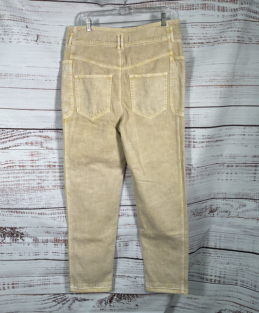 Étoile Isabel Marant High-Rise Straight Leg Jeans Beige 42