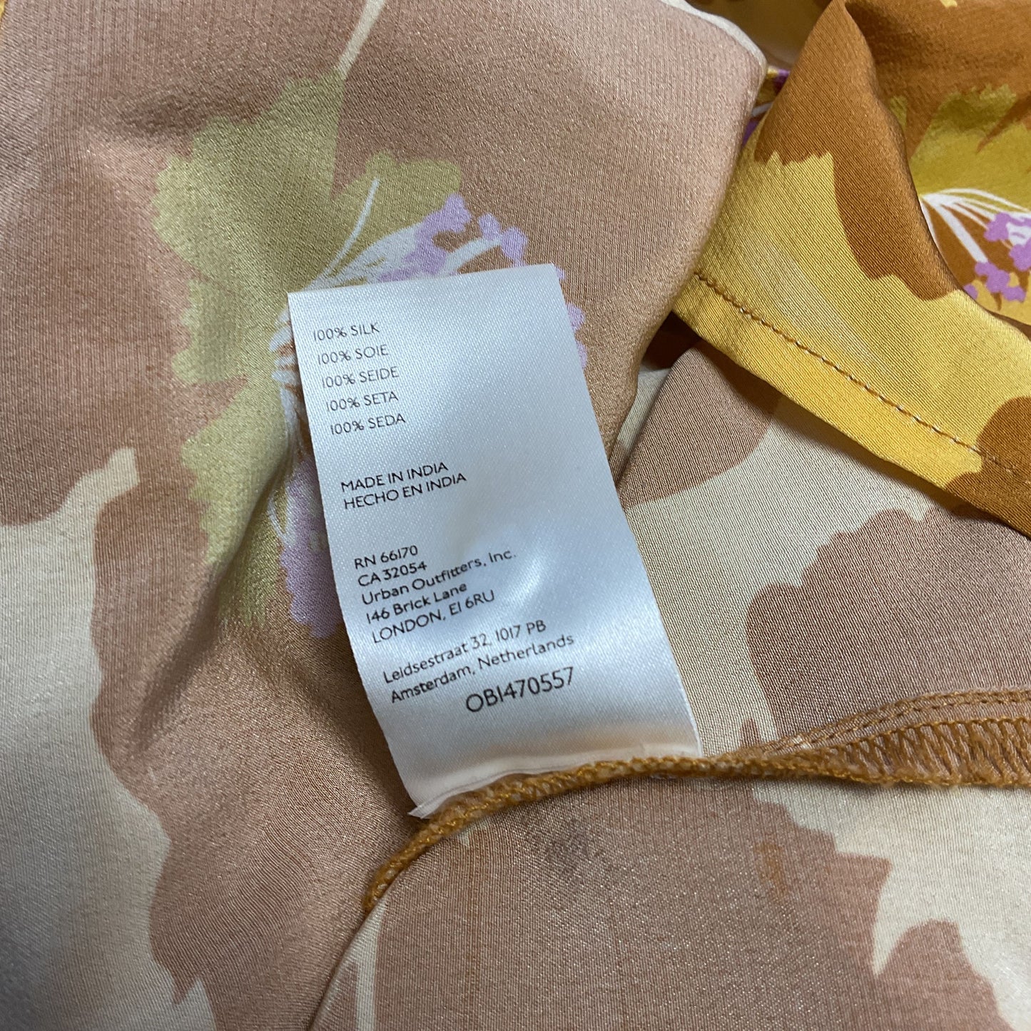 Maeve Anthropologie Floral Print Tie Neck Silk Blouse Top - Size Medium