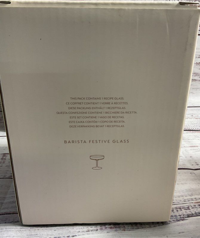 2 New Nespresso Fusalp 335ml Barista Festive Glass Ltd Edition Nib Martini Glass