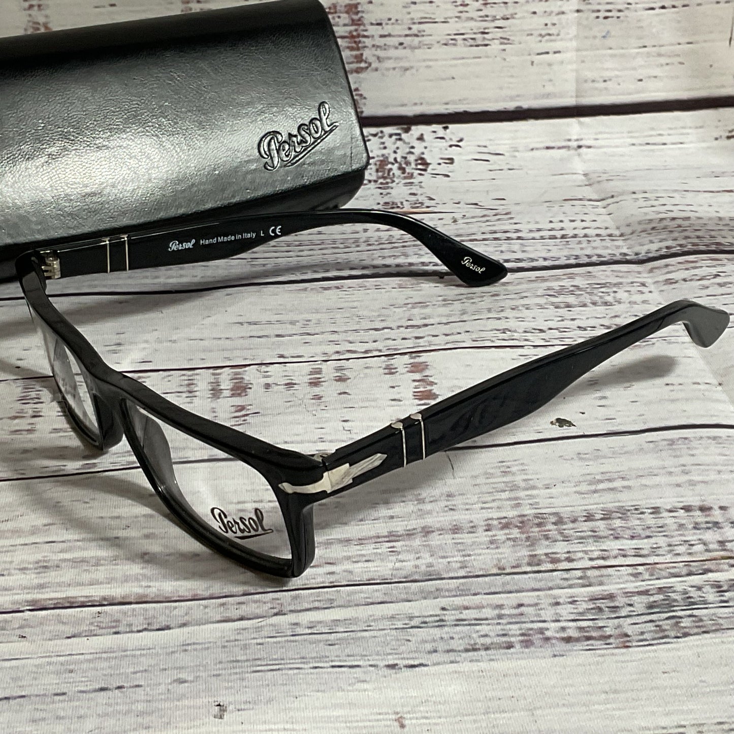 NWD PERSOL 3050/V 95 Unisex Black Eyeglasses w/ Case- 53[ ]18 140 (FRAMES ONLY)