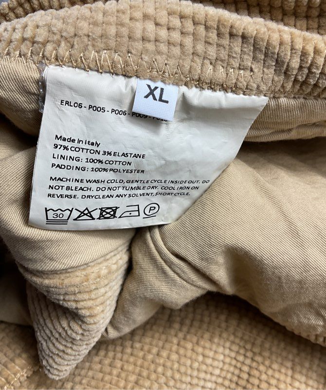 ERL Corduroy Woven Casual Shorts Beige XL