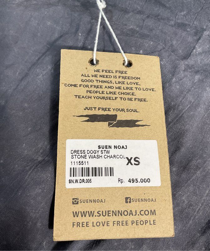 NWT Suen Noaj Women's Stone Wash Charcoal Dress Size XS