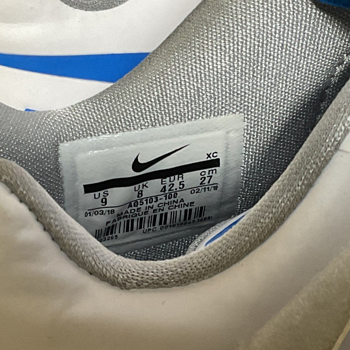 NIKE Zoom KD AQ5103-100 Men's White Blue Wolf Grey Battle Sneaker- SZ 9