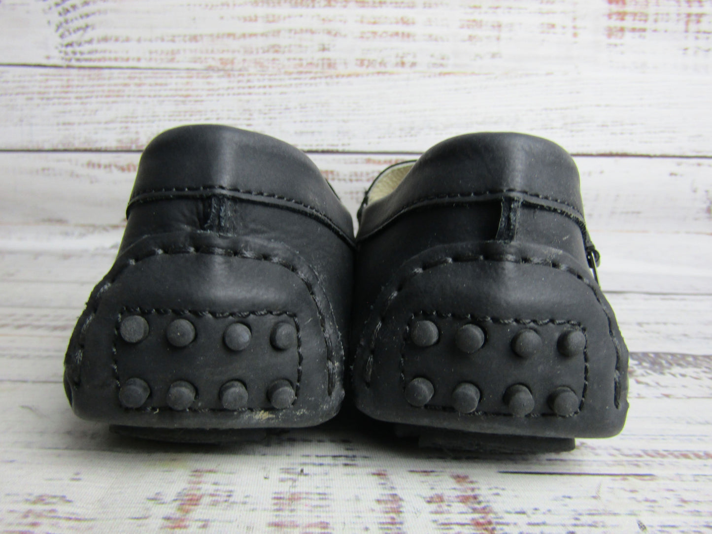 London Kids Sahara Girl's Black Loafer Shoes Size 7 Made in Italy
