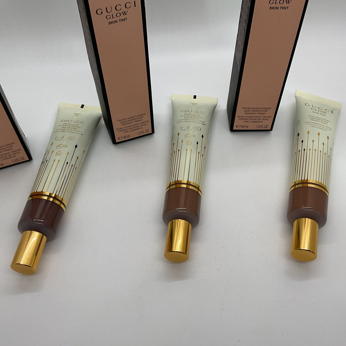 NEW Set of 3 GUCCI Glow Skin Tinted Moisturizer Deep 54 & 59- 1.3fl.oz