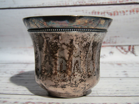 Vintage Eastern European Ornate Sterling Silver Demitasse Espresso Cup