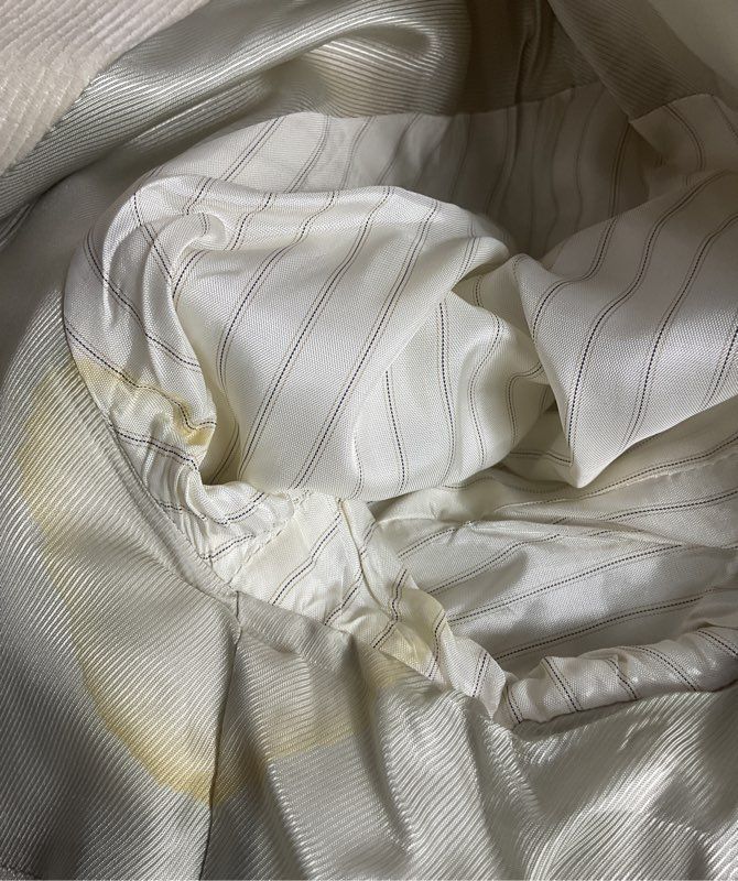 Stella McCartney Ribbed Cotton Blend Single Button Jacket Ivory 40