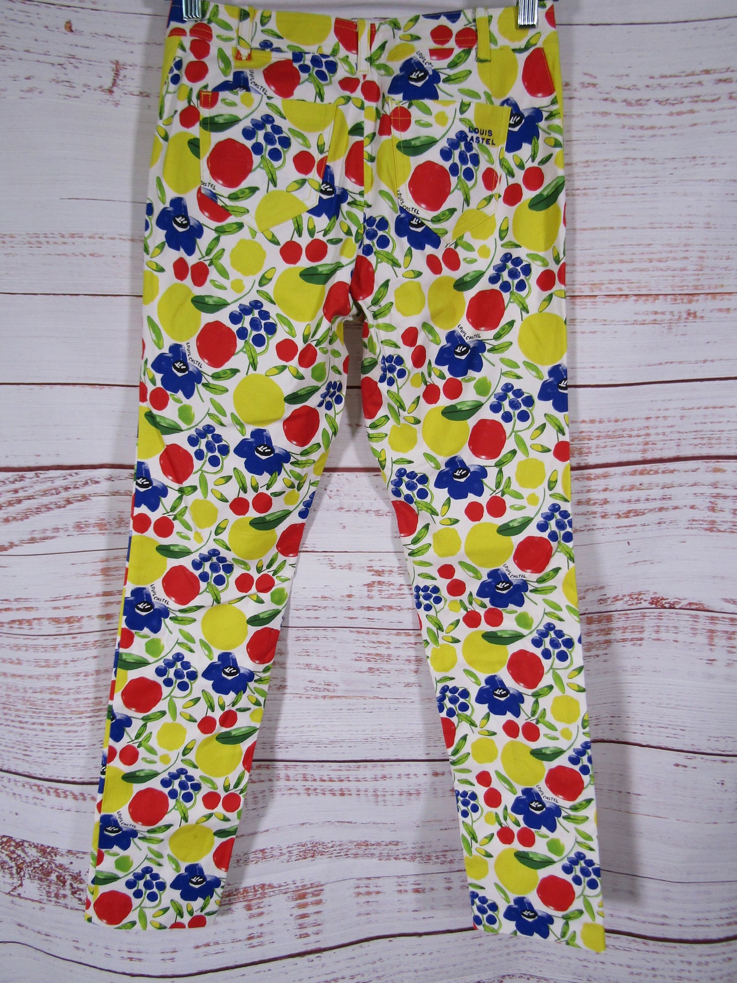 Louis Castel Women's Fruit Pattern Pants Size XS
