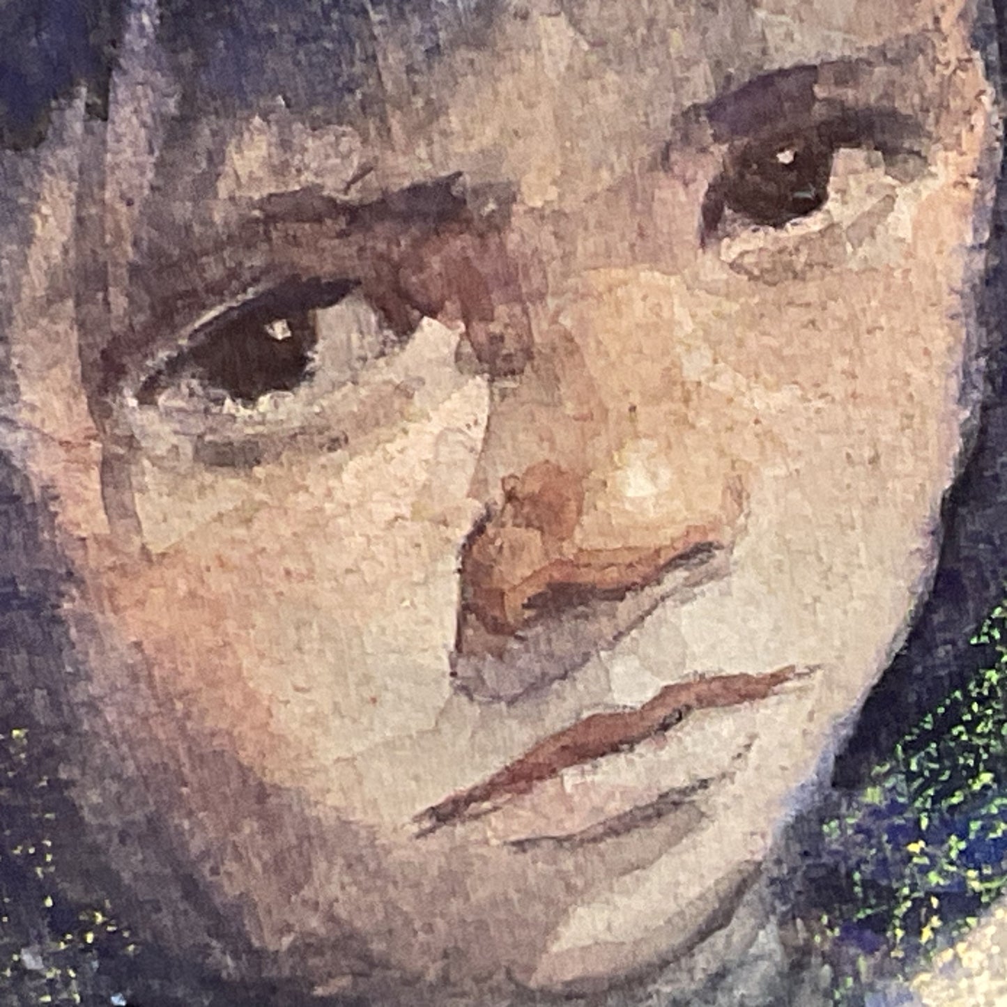 Signed VTG. 1976 Orig. EDGARDO COCHLAN "Girl with Pottery" Watercolor Painting