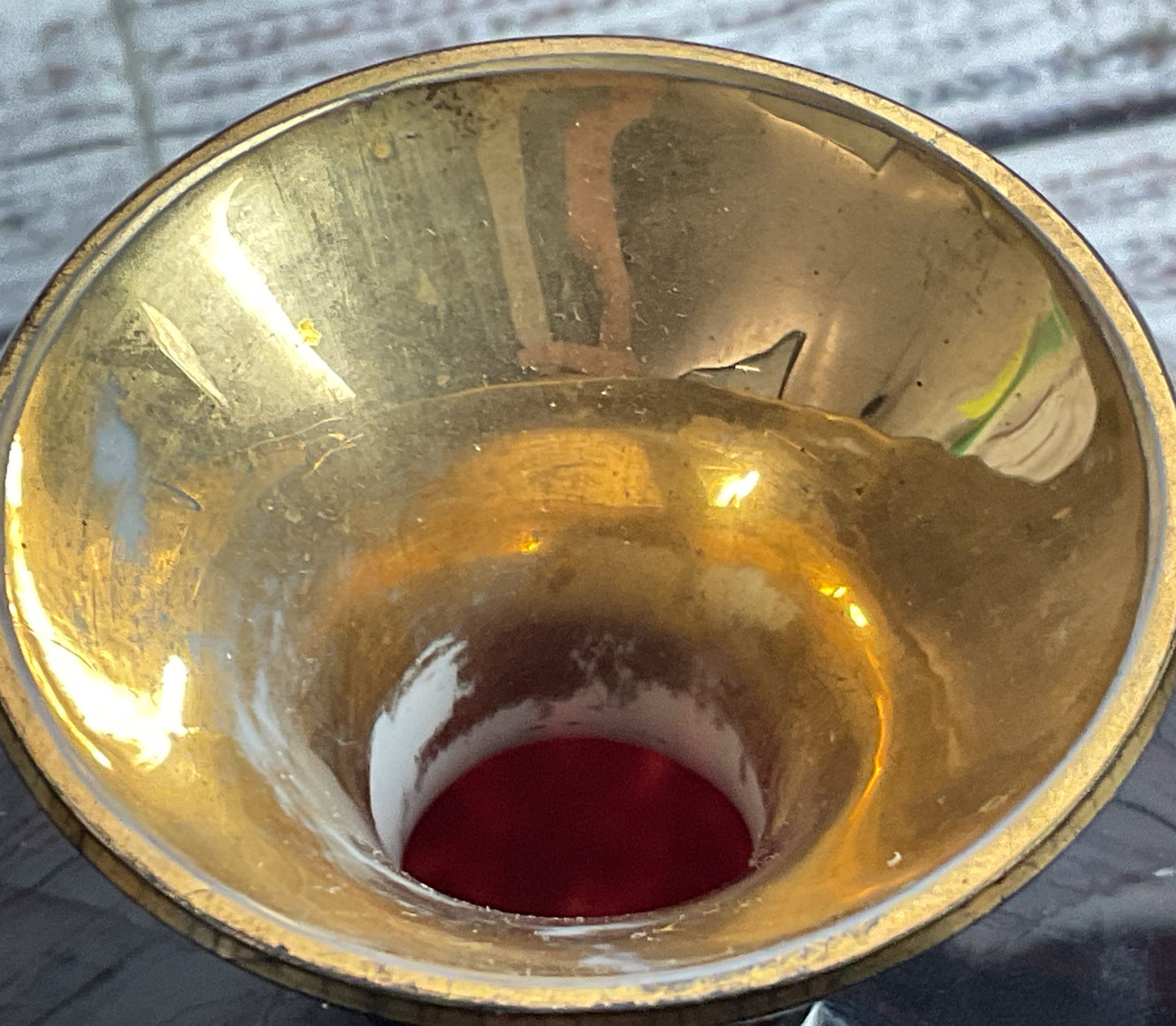 Vintage Czechoslovakian Art Glass 5" Vase Red