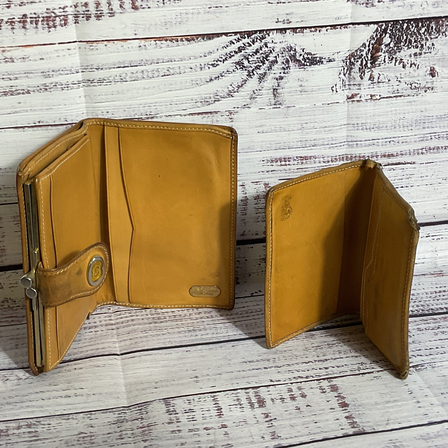 Set of 2 VTG. GUCCI Micro GG Monogram Bifold CC, Coin Wallet & CC Bifold Wallet