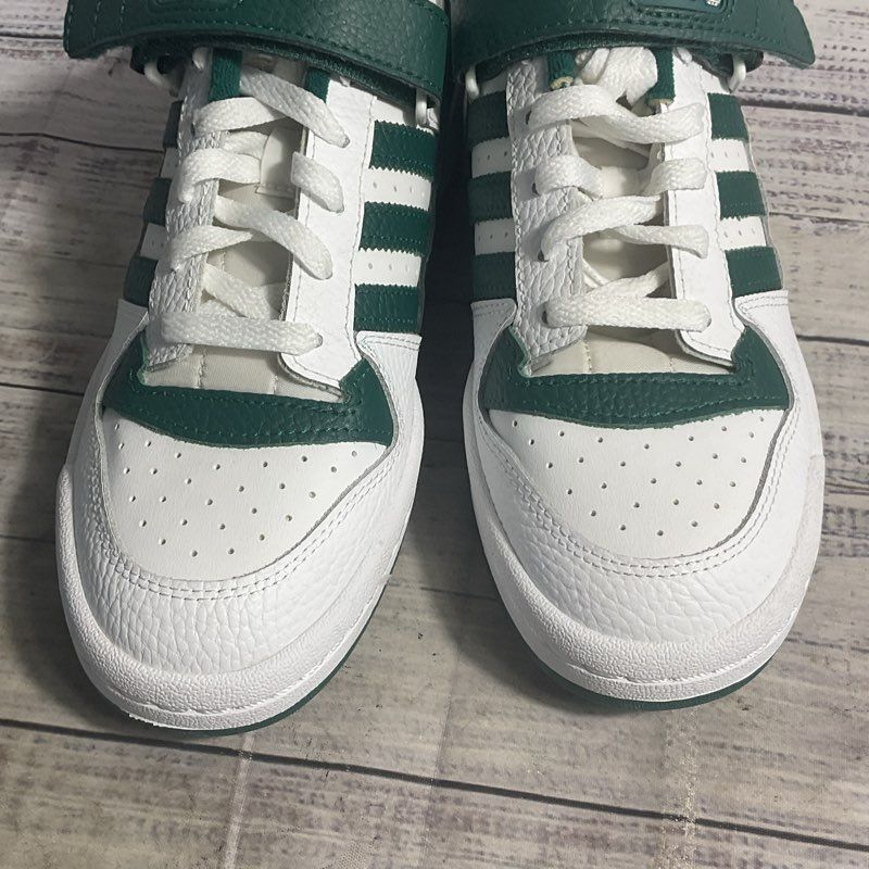 Adidas Forum Low White & Collegiate Green Athletic Shoe Men's Size 6.5