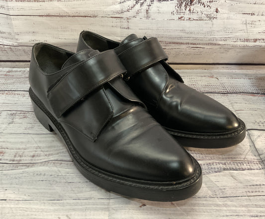Vince Wren Leather Pointed Toe Slip On Oxford Loafers Black 8.5