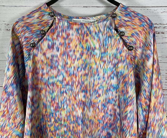 Rebecca Minkoff Women's Multi-Color Long Sleeve Blouse Size S
