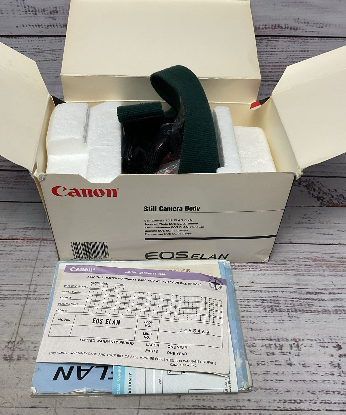 Canon EOS Elan 35mm Film SLR Camera Body Plus Box