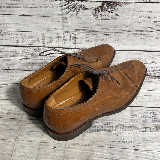 Johnston & Murphy Brown Leather Brogue Oxford Dress Shoe Men's 9.5