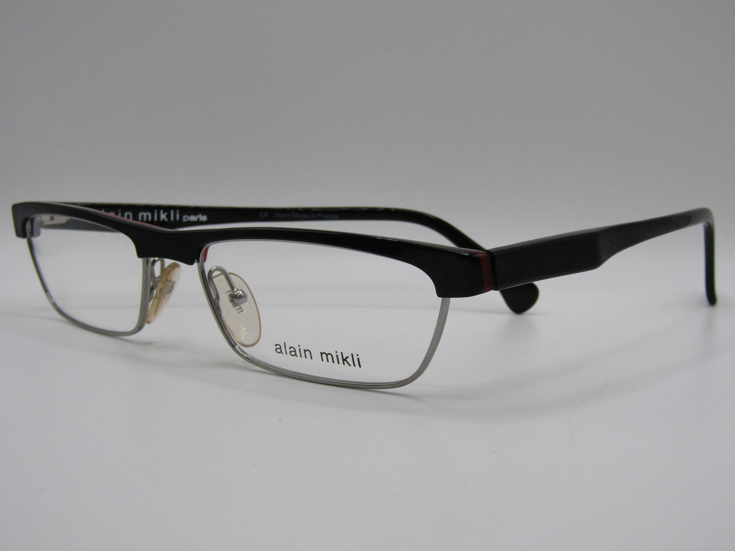 Alain Mikli 1754 Women's Black Slim Rectangular Eyeglasses Made in France