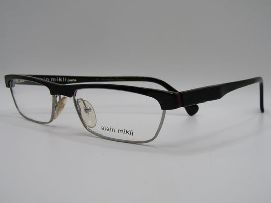 Alain Mikli 1754 Women's Black Slim Rectangular Eyeglasses Made in France
