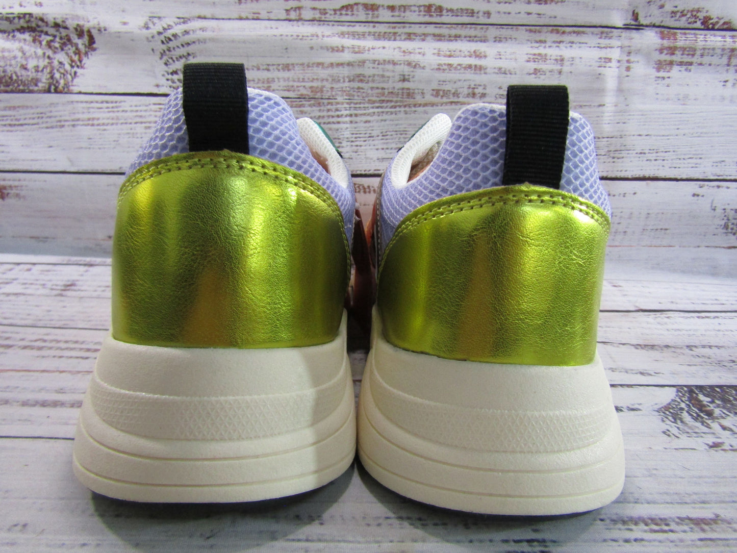 Lucky Step Women's Multi-Color Faux Leather Sneakers Size 8.5