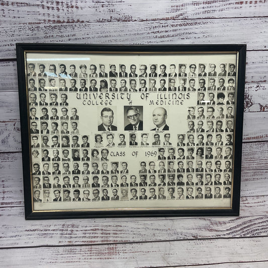 University Of Illinois College Of Medicine Graduating Class Of 1969 Framed Photo
