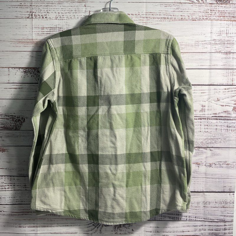 NWT Outerknown Blanket Shirt Green Plaid Twill Cotton Button Up Shirt - Size XS