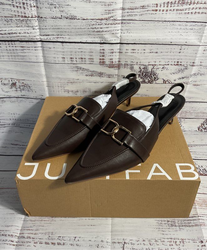 NWB Women's Just Fab Iris Coffee Brown Pumps Size 11