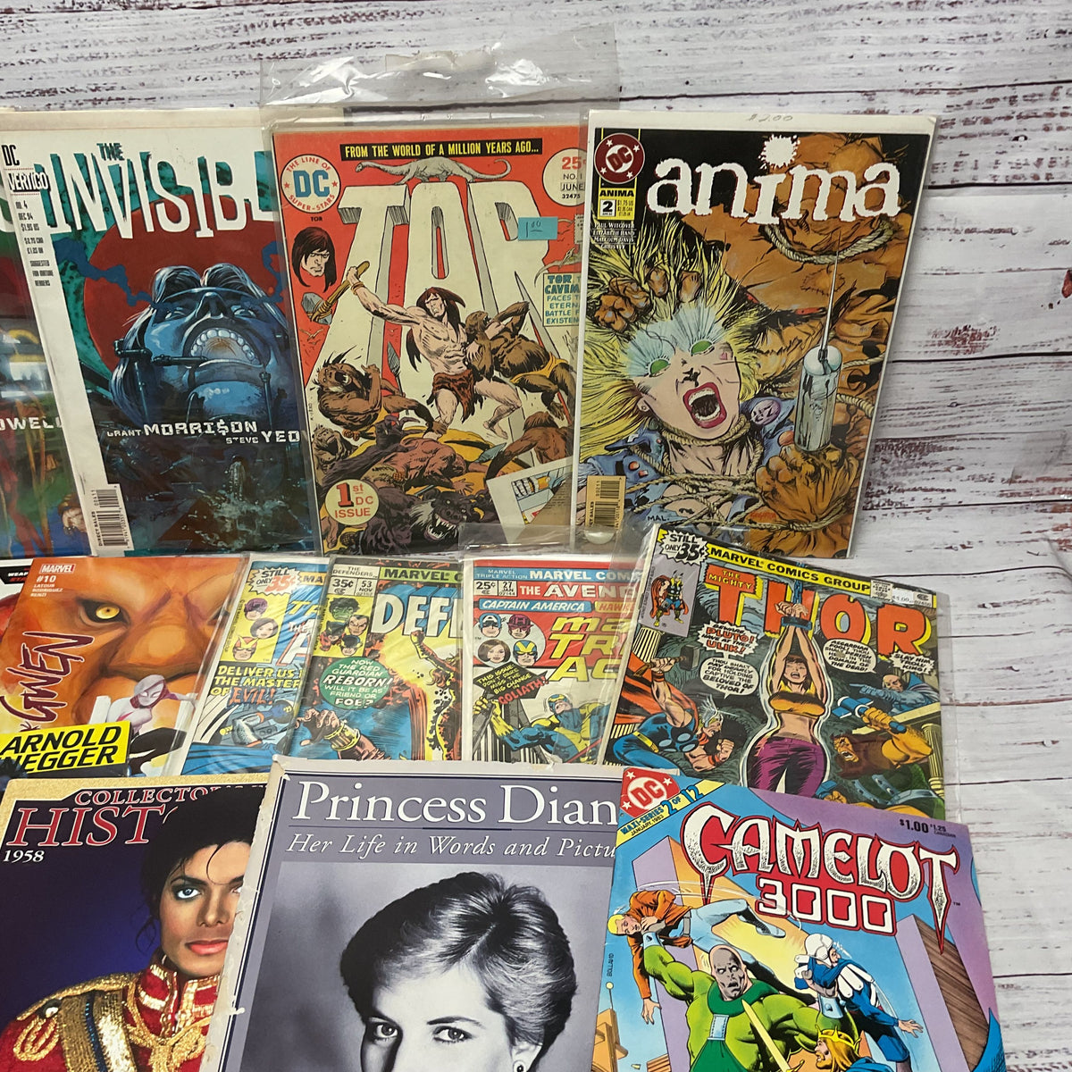 Marvel Dc Independent Lot Of 14 Mixed Vintage And Modern Comics And Magazines