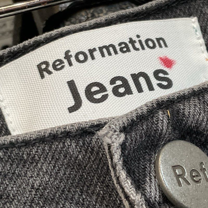 NWT REFORMATION Jeans 80's Ultra Hight Cigarette Women's Black Jeans- SZ 27