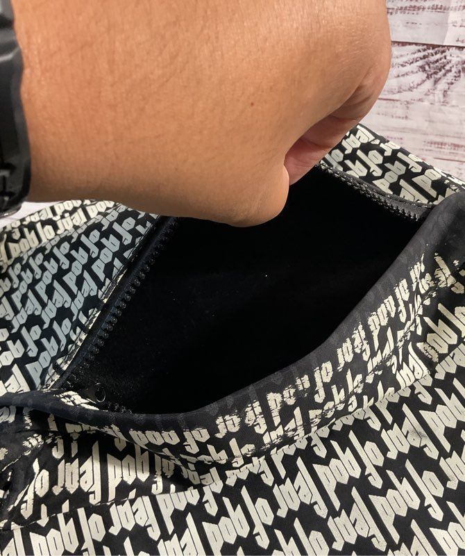 Rare Essentials Fear Of God Designer Black White Zip Shoulder Straps Backpack