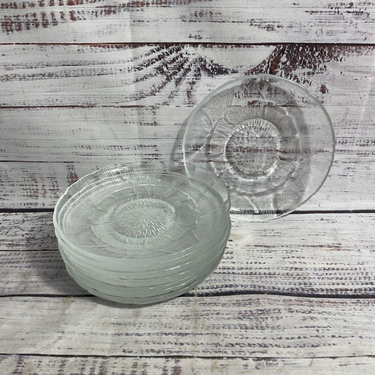Arcoroc Fleur 8 Pc. Glass Saucer Set