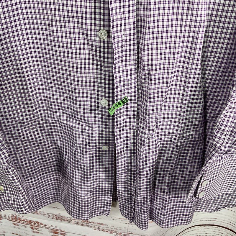 Tom Ford Purple Plaid Button Up Dress Shirt - Size 43/17
