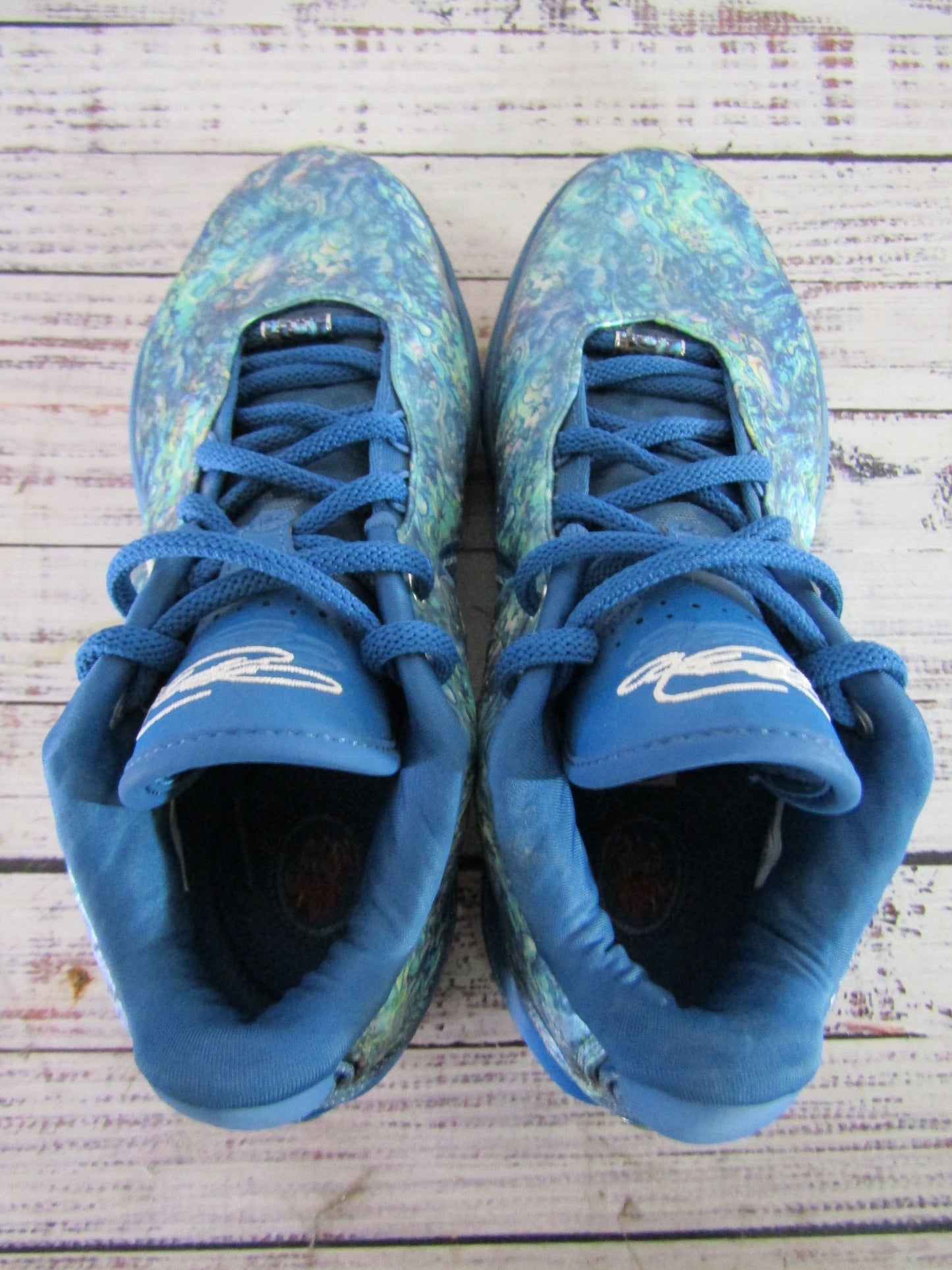 Nike LeBron 21 Abalone Men's Blue Basketball Sneakers Size 9 FN0708-400