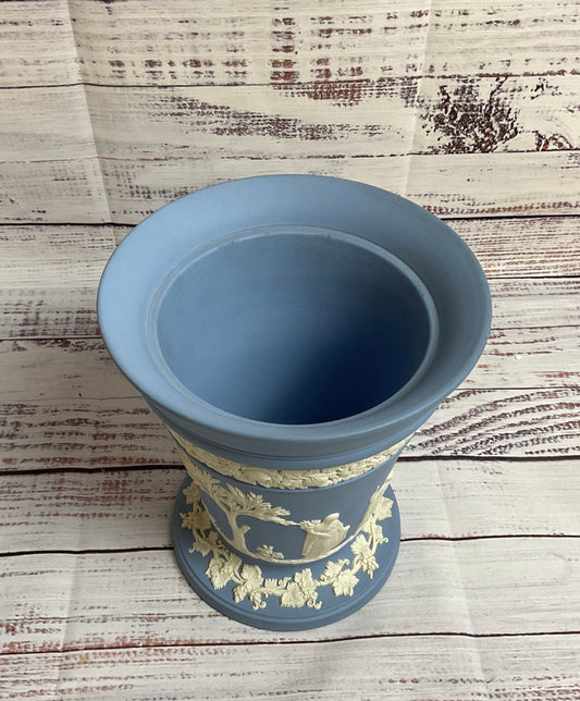 Wedgwood Powder Blue Jasperware Flower Pot Planter