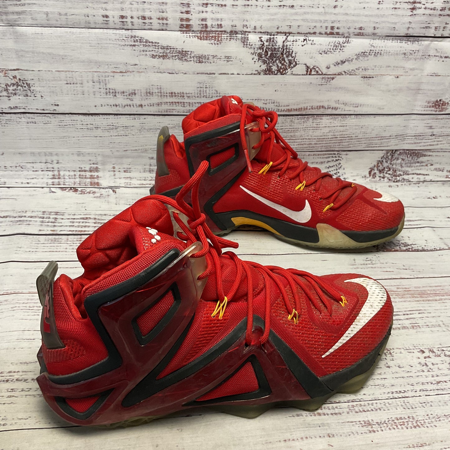 Nike Lebron 12 XII Elite Red/Gold Red Athletic Shoe Men Size 12 2 of 2