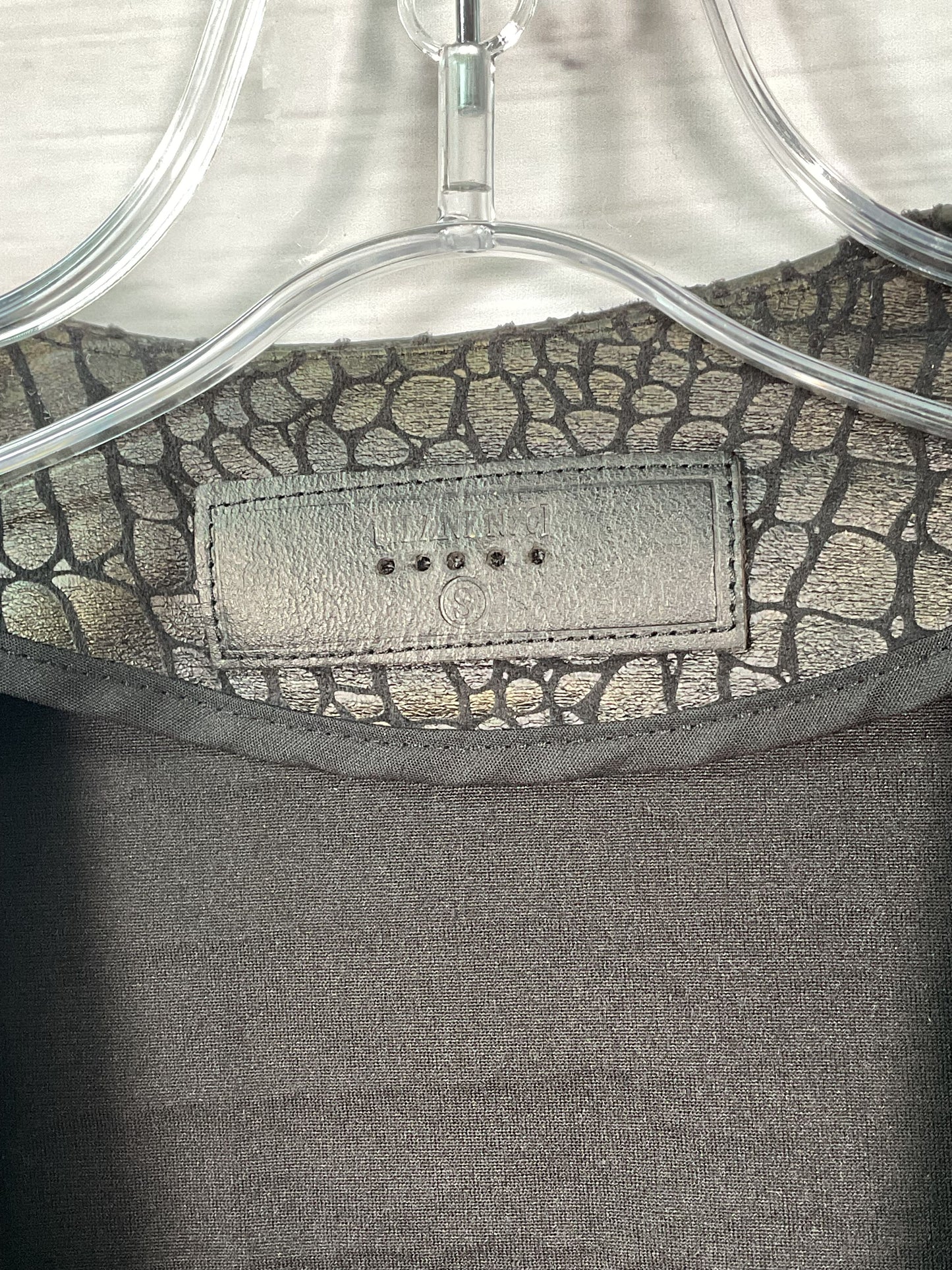 Blanknyc Black/Brown Croc Print Open Front Jacket - Size S