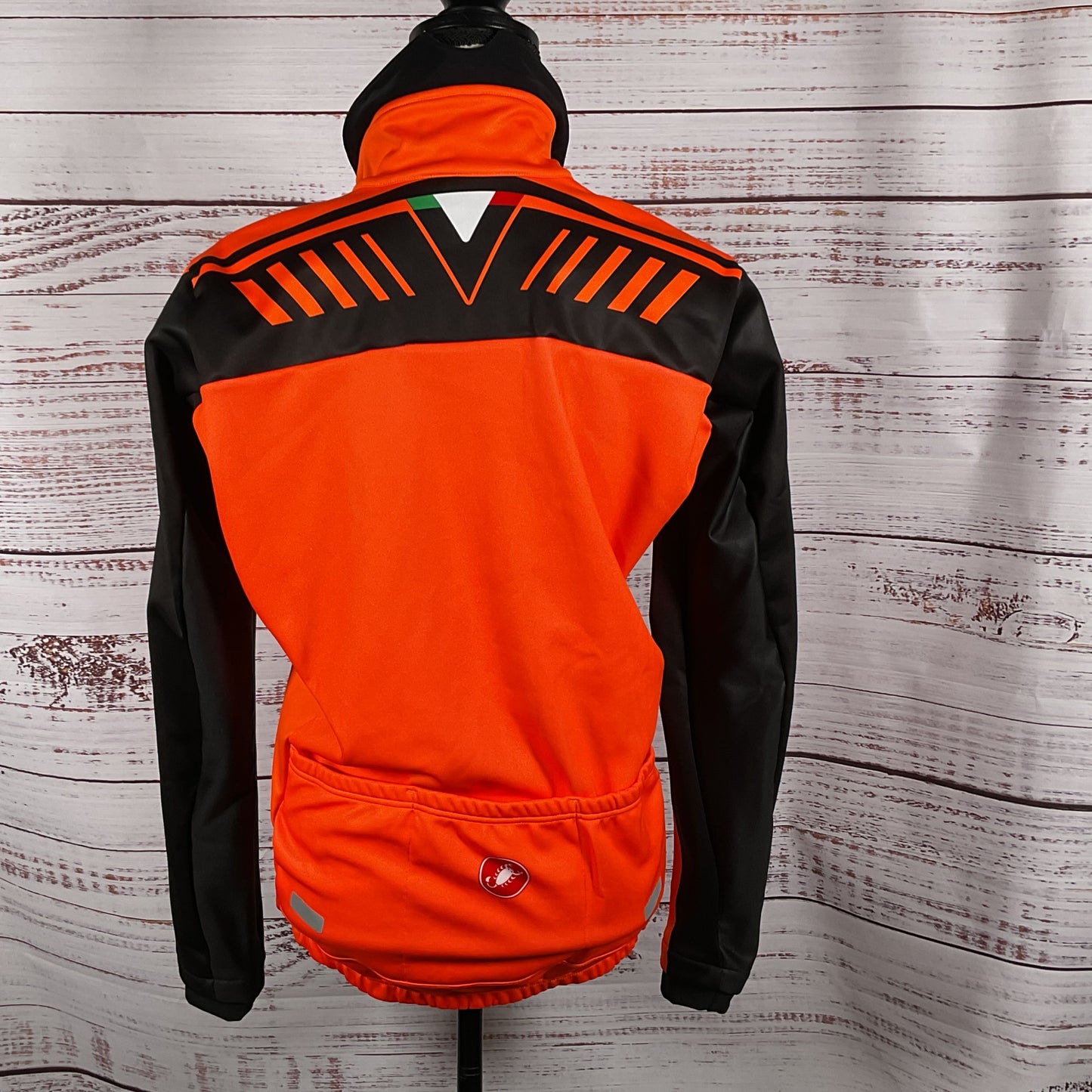 CASTELLI Women's Orange & Black Cycling Jacket- SZ XL