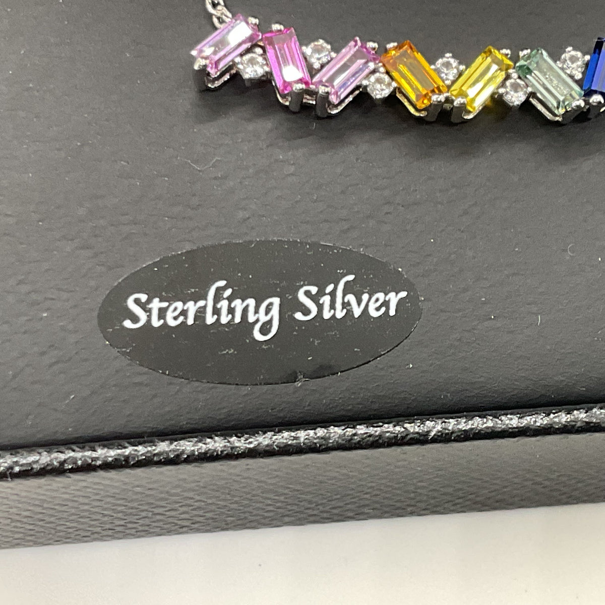 NEW MACY'S Sterling Silver Lab Created Multi Color Stones