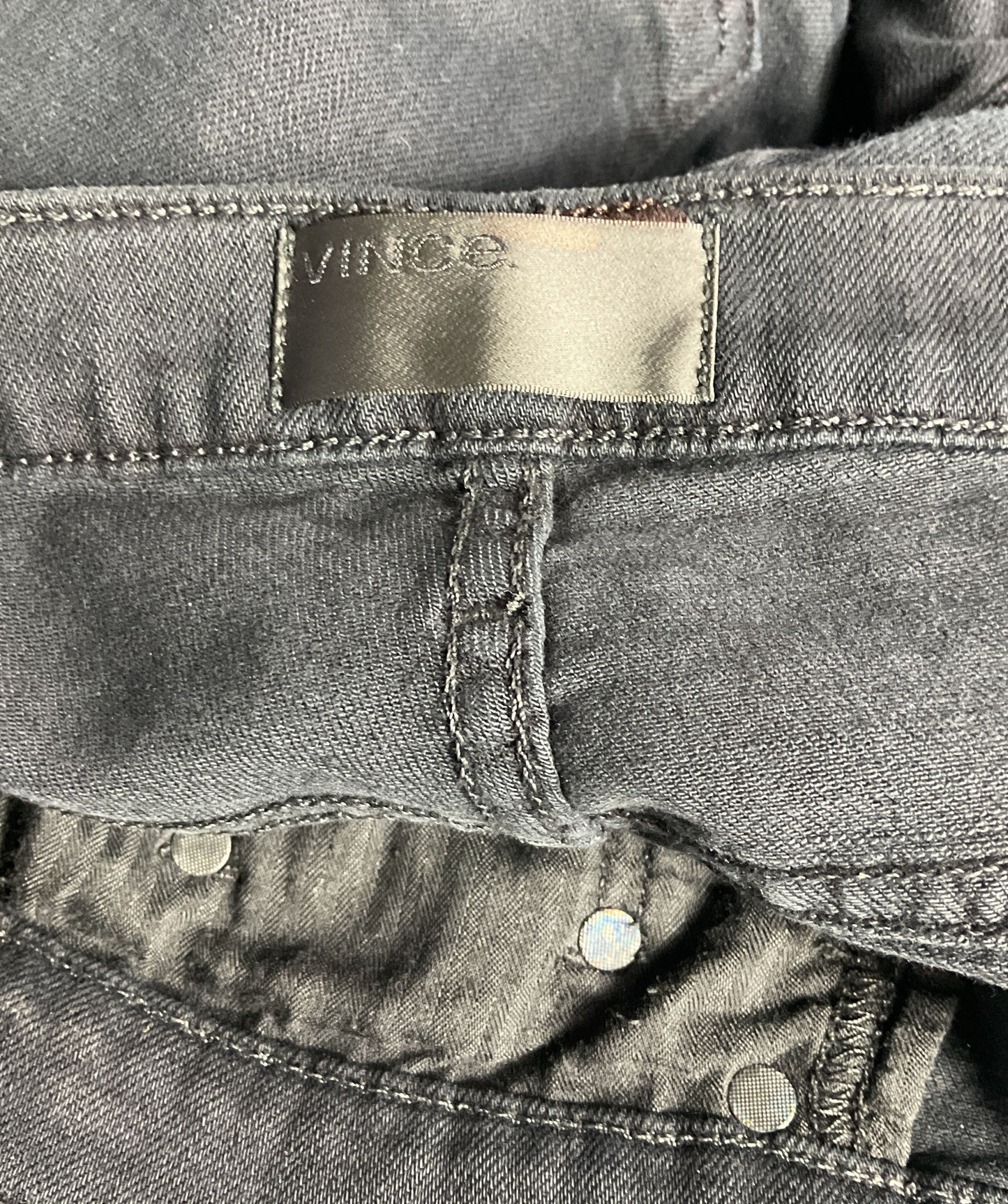 Vince Mason Relaxed Rolled Jeans Black 27
