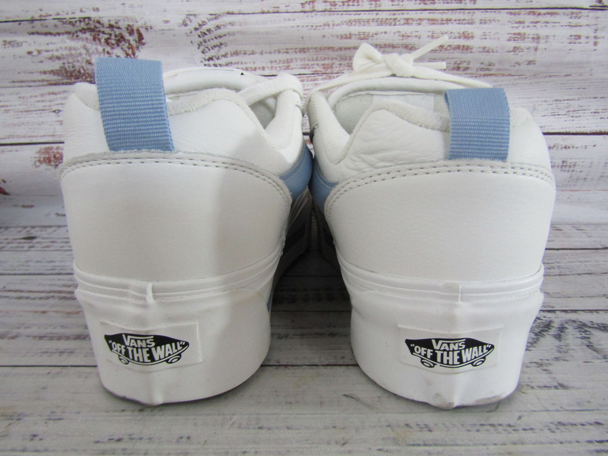 Vans Knu Stack Women's Smarten Up White & Blue Platform Sneakers Size 9