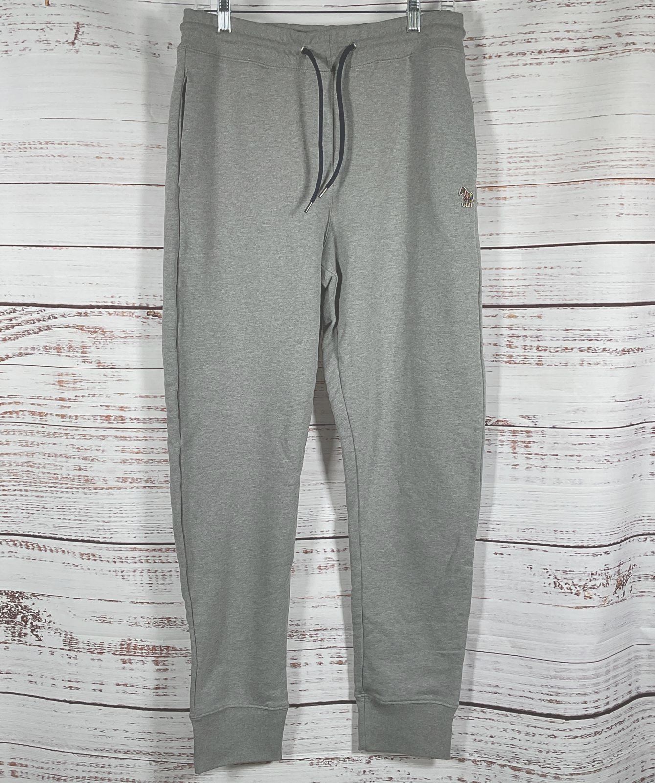 Paul Smith Tapered-Fit Zebra Logo Cotton Sweatpants Gray S