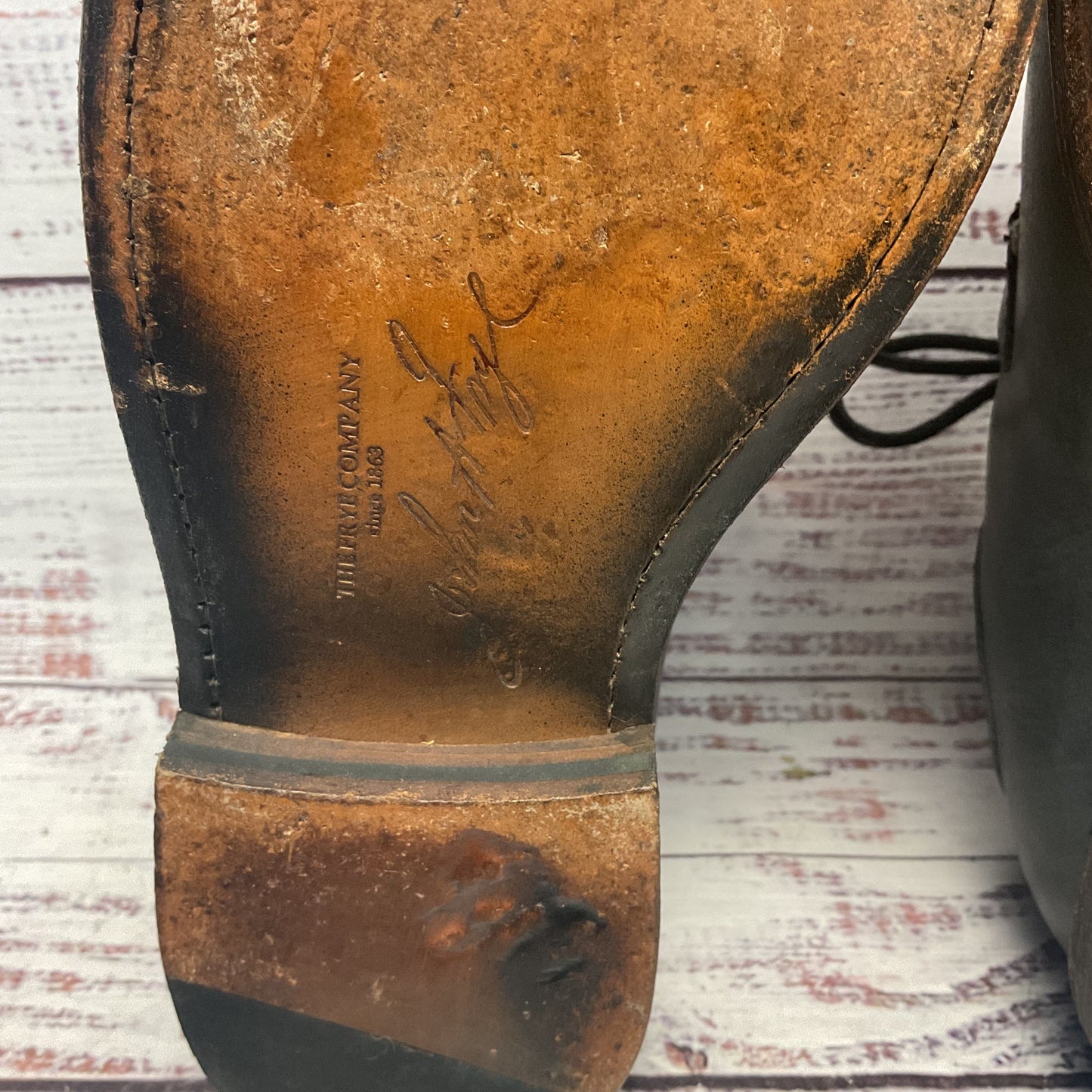 The Frye Co By John Frye Slate Grey Leather Derby Dress Shoe Women Size 11