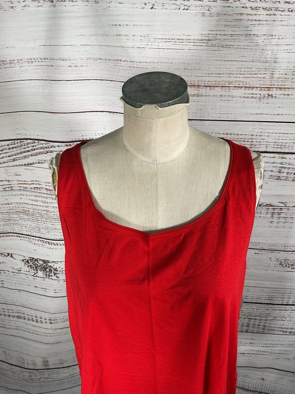 NWT Women's J Jill Easy A-Line Tank Top Perfect Red Pima Blend Size XLP