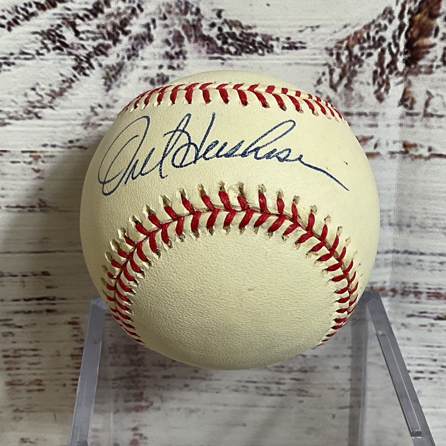 Signed OREL HERSHISER RO-N Official National League Ball with Case