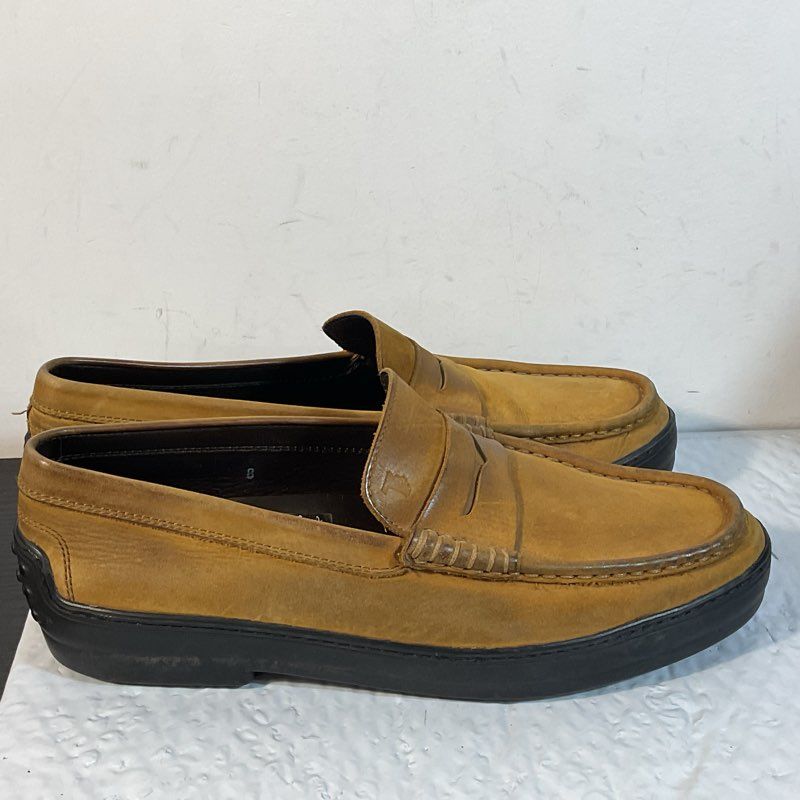 TOD'S Tod's Driver Men's Brown Suede Penny Loafers- SZ 8