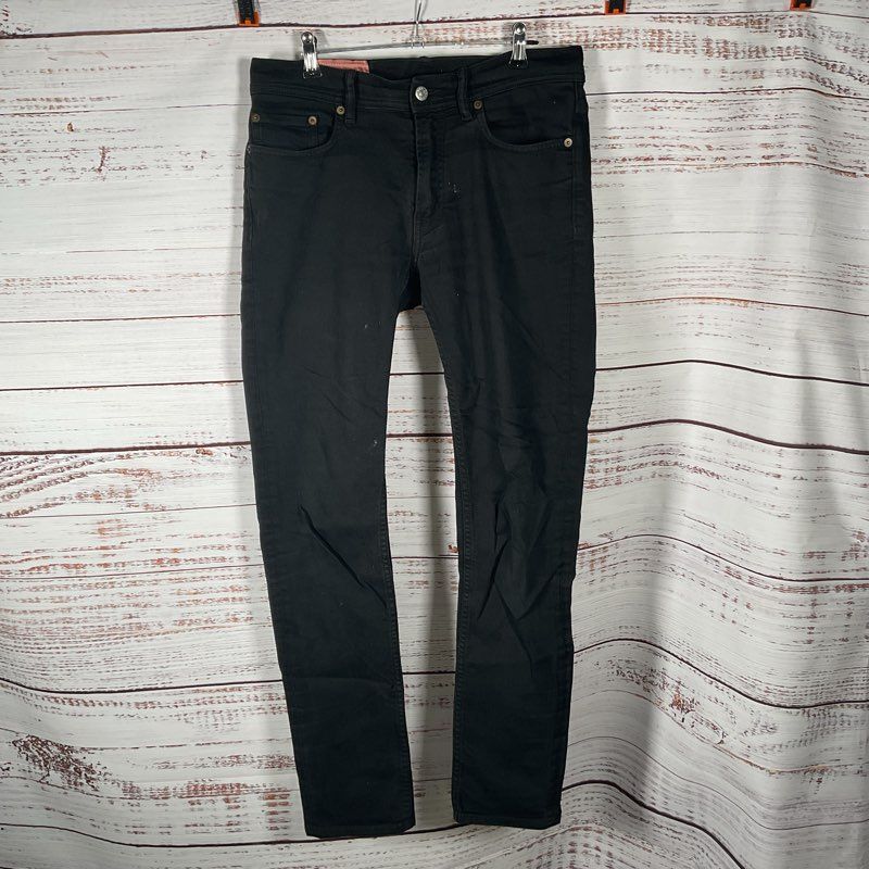 Acne Studios North Stay Black Denim Skinny Minimalist Hipster Jeans Size 31 x 30