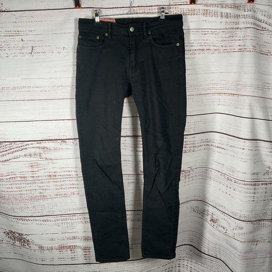 Acne Studios North Stay Black Denim Skinny Minimalist Hipster Jeans Size 31 x 30