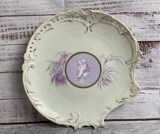 Rosenthal Vintage Cameo Porcelain Perseus Savoy Plate White